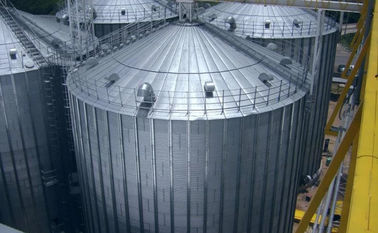 Commercial Steel Grain Bin / Metal Grain Silo For Storage Corn Long Service